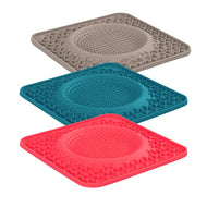 Framed Spill Resistant Silicone Dog Lick Bowl Mat - Grey Only
